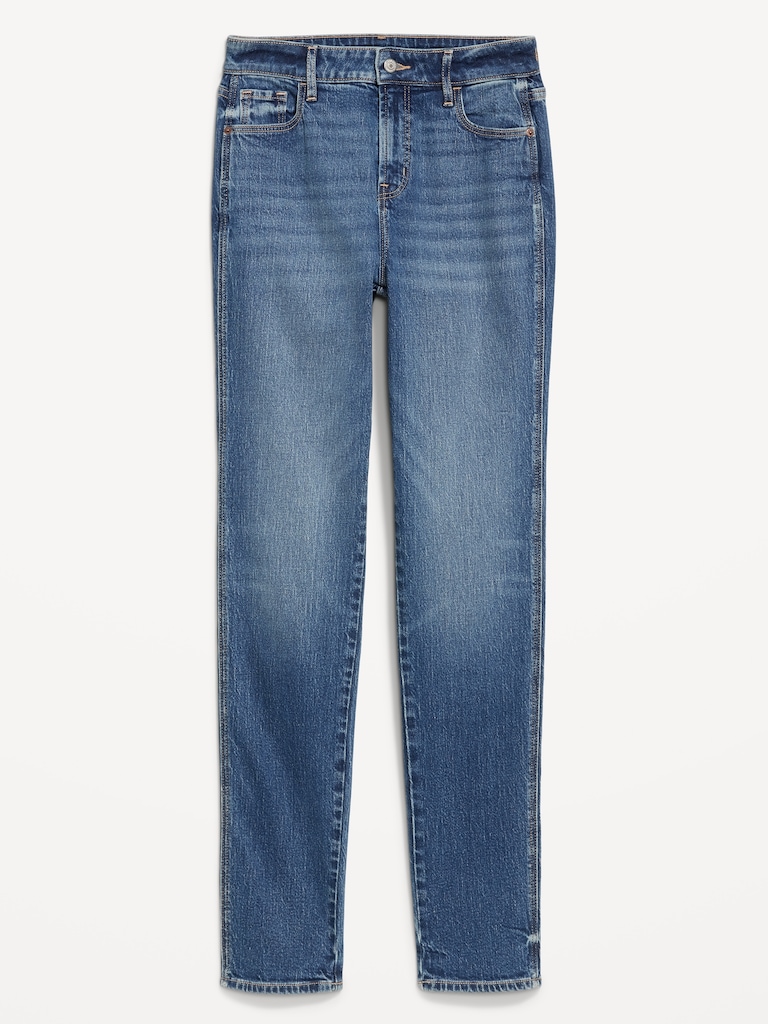 High-Waisted Vintage Slim Jeans