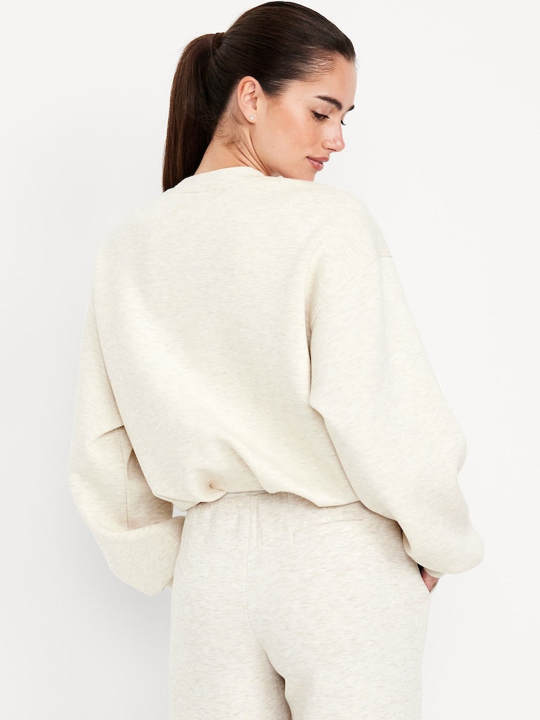 Bounce Fleece Bubble-Hem Sweatshirt