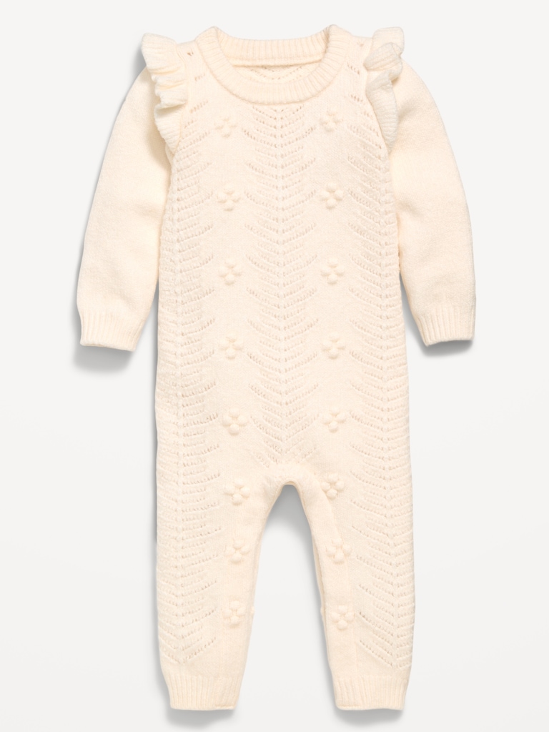 SoSoft Ruffled-Shoulder Sweater One-Piece for Baby