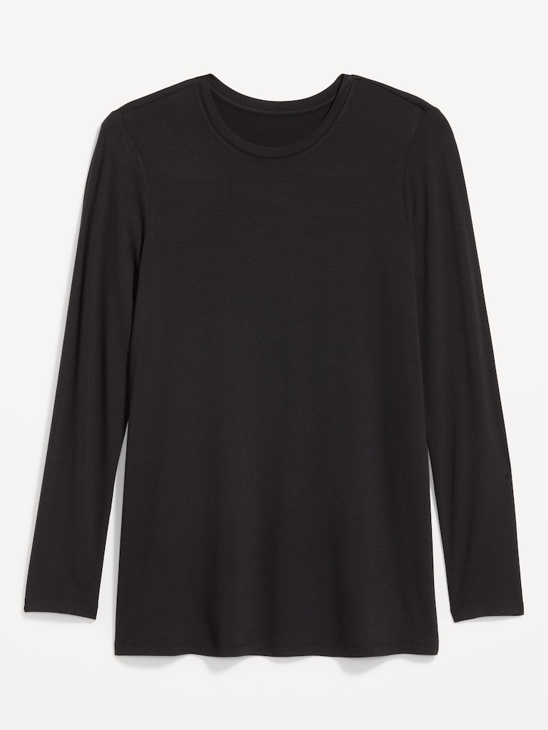 Luxe Long-Sleeve Crew-Neck Tunic