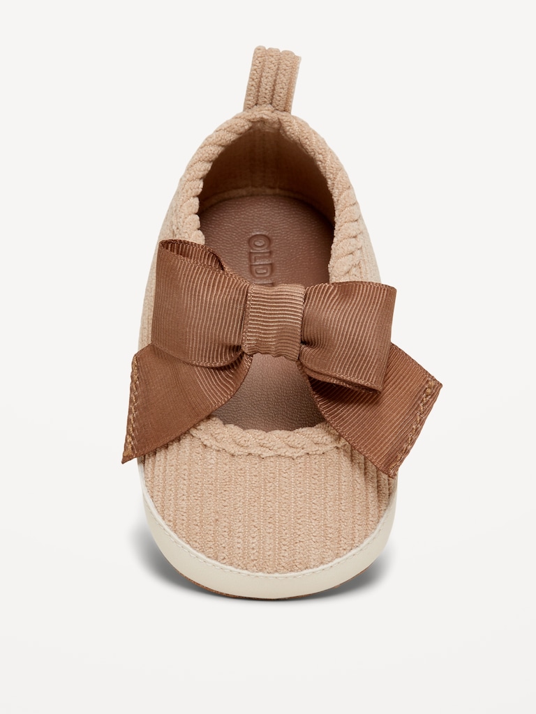 Corduroy Bow Sneakers for Baby