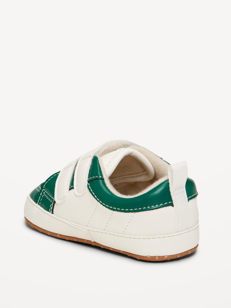 Double Secure-Strap Faux-Leather Sneakers for Baby