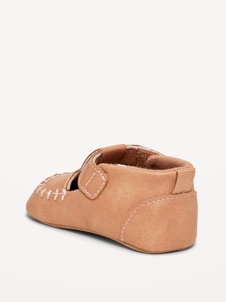 Faux-Leather Moccasin Shoes for Baby