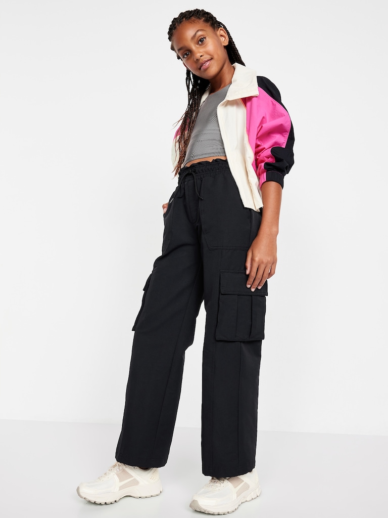 High-Waisted Cargo Wide-Leg Performance Pants for Girls