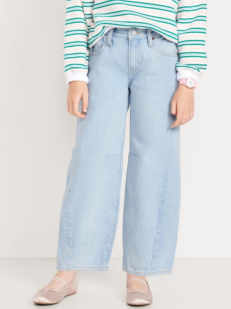 Super Baggy Barrel-Leg Jeans for Girls
