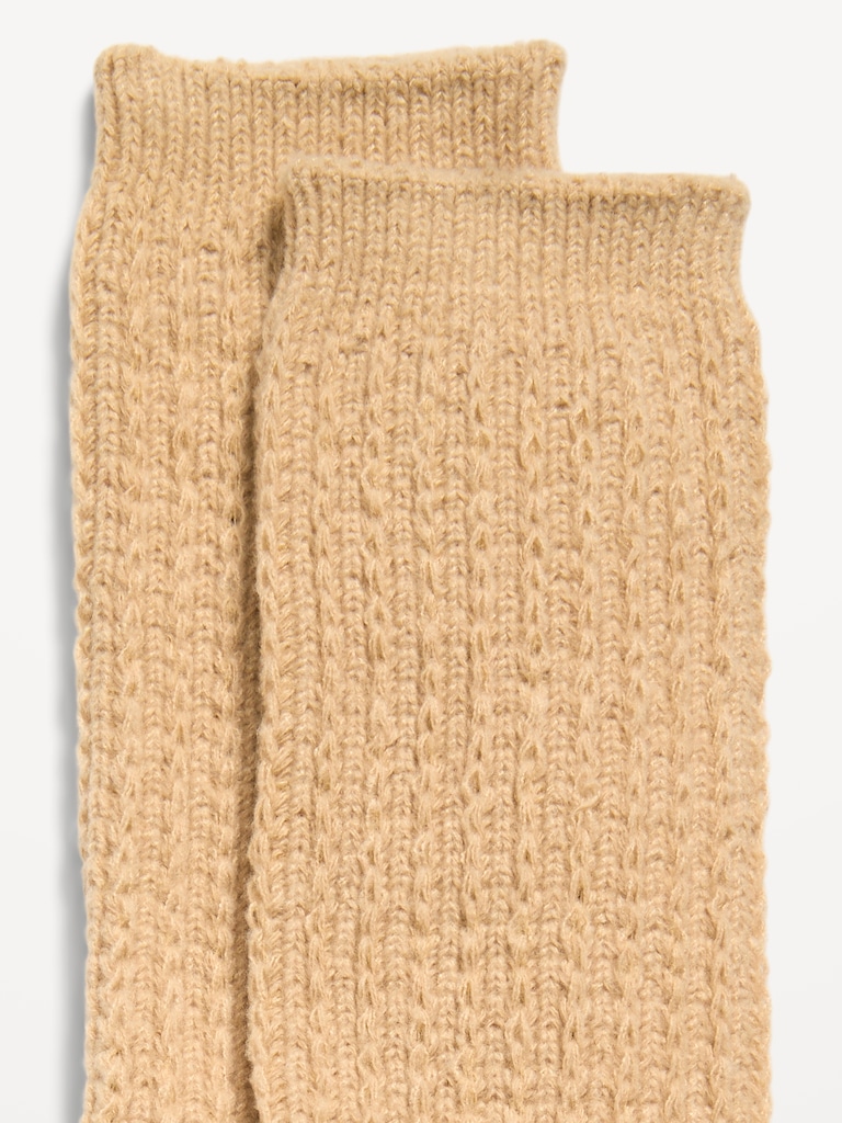 Slouchy Textured Crew Socks for Women