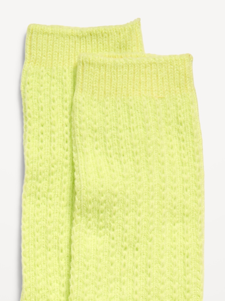 Slouchy Textured Crew Socks for Women