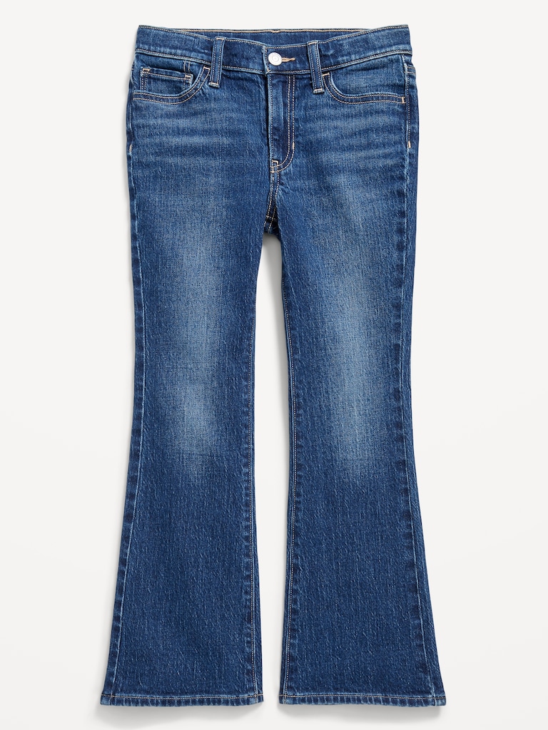 Wow High-Waisted Flare-Leg Jeans for Girls