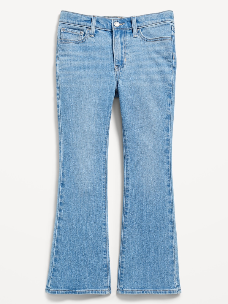 Wow High-Waisted Flare Jeans for Girls