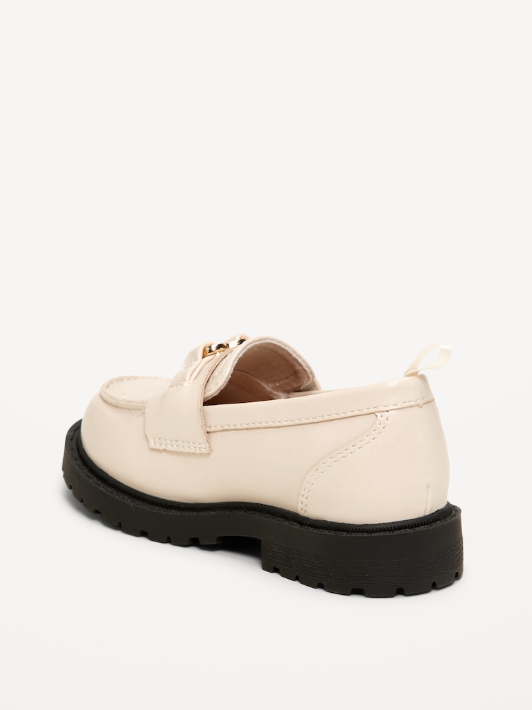 Faux-Leather Chunky Loafers for Toddler Girls