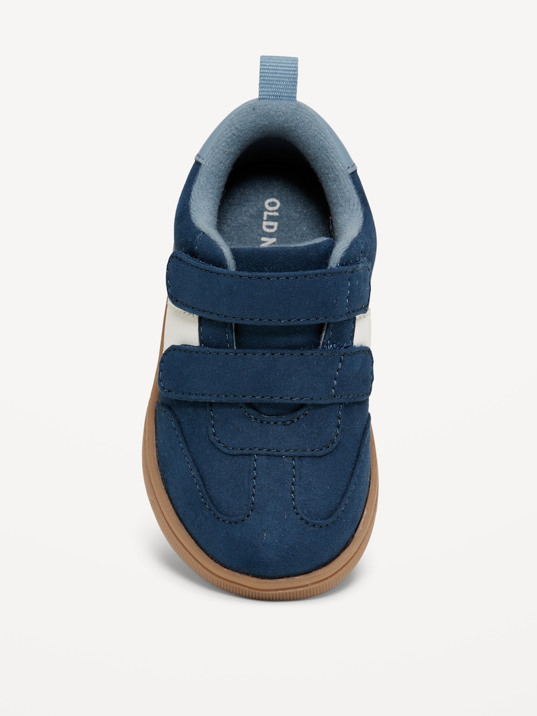 Double Secure-Strap Faux-Suede Sneakers for Toddler Boys