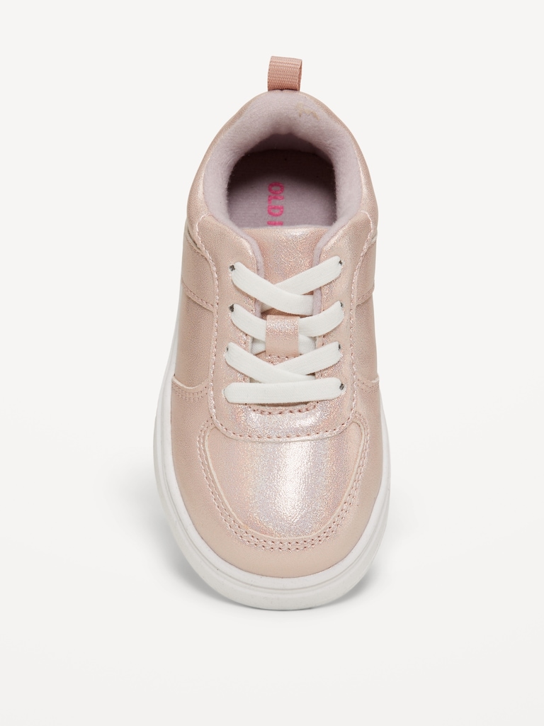 Shiny Faux-Leather Sneakers for Toddler Girls