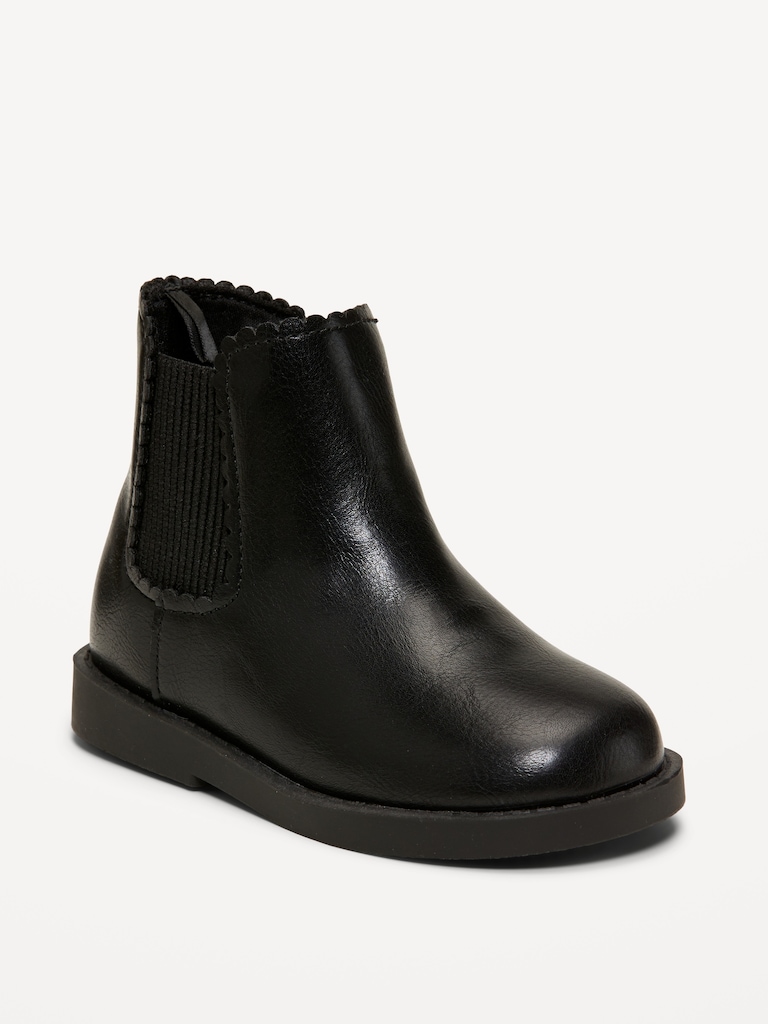 Faux-Leather Chelsea Boots for Toddler Girls