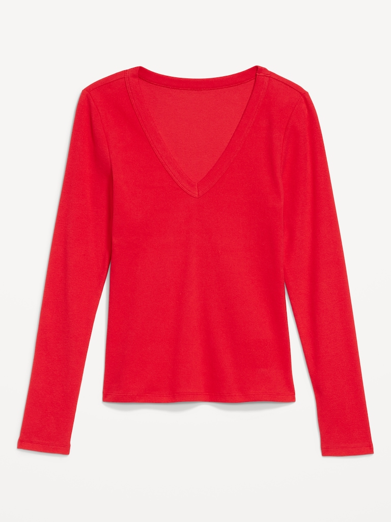 Cozy Snug Long-Sleeve V-Neck T-Shirt