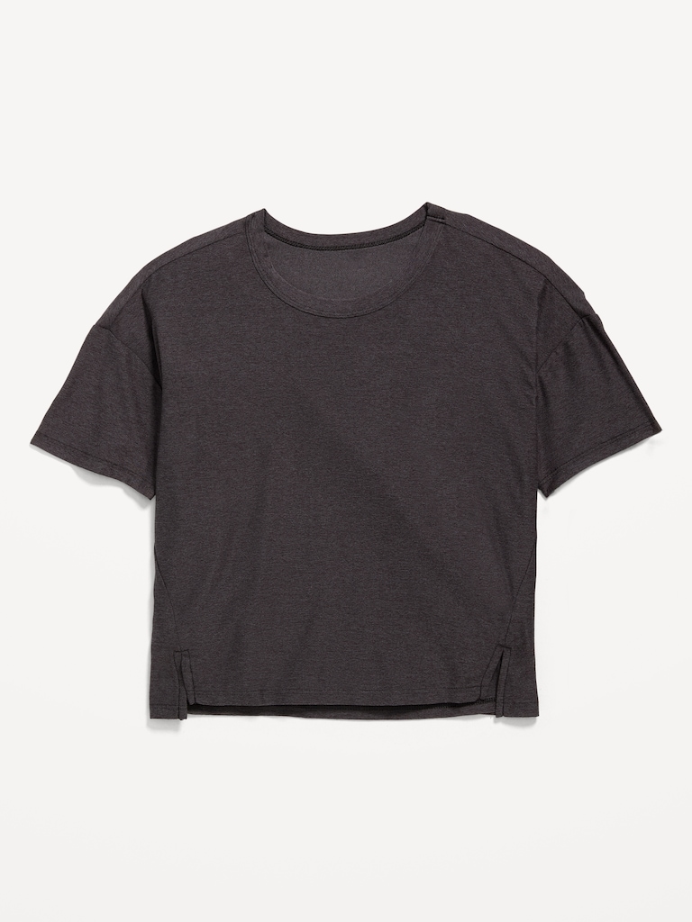 CloudMotion Cropped Graphic Performance T-Shirt for Girls