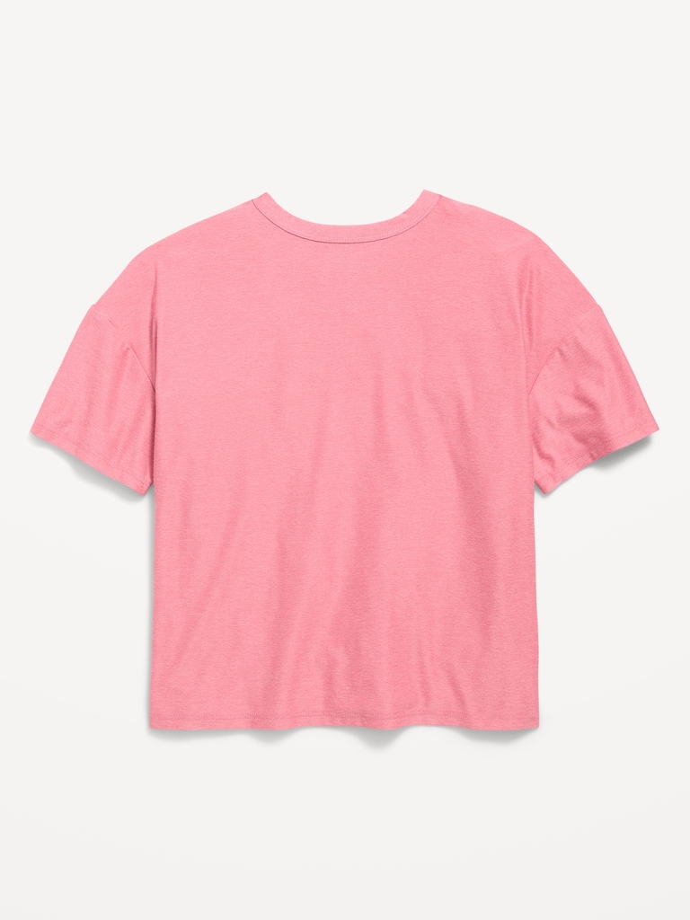 CloudMotion Cropped Graphic Performance T-Shirt for Girls