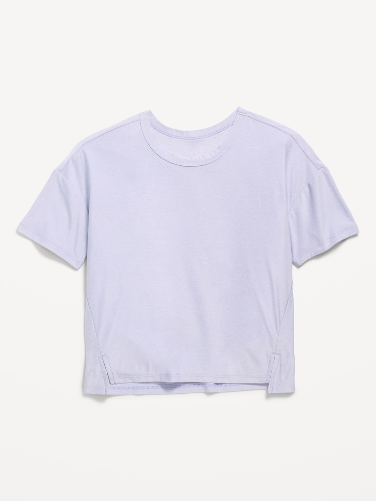 CloudMotion Cropped Graphic Performance T-Shirt for Girls