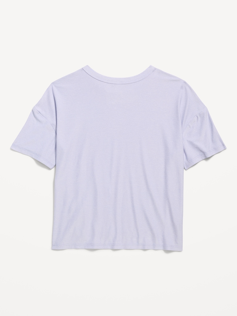 CloudMotion Cropped Graphic Performance T-Shirt for Girls