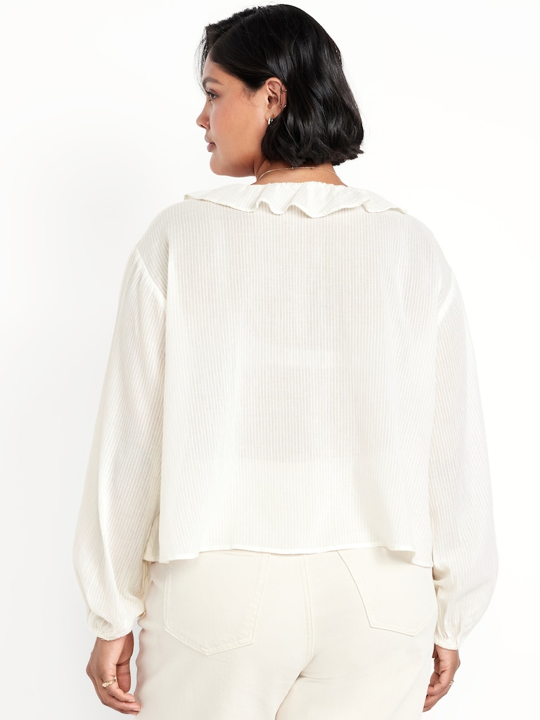 Tie-Front Ruffle Top