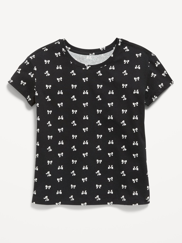 Softest Printed Short-Sleeve T-Shirt for Girls