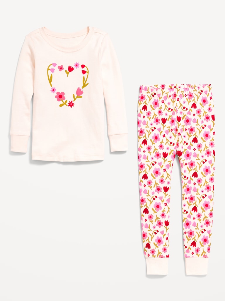 Printed Snug-Fit Pajama Set for Toddler & Baby
