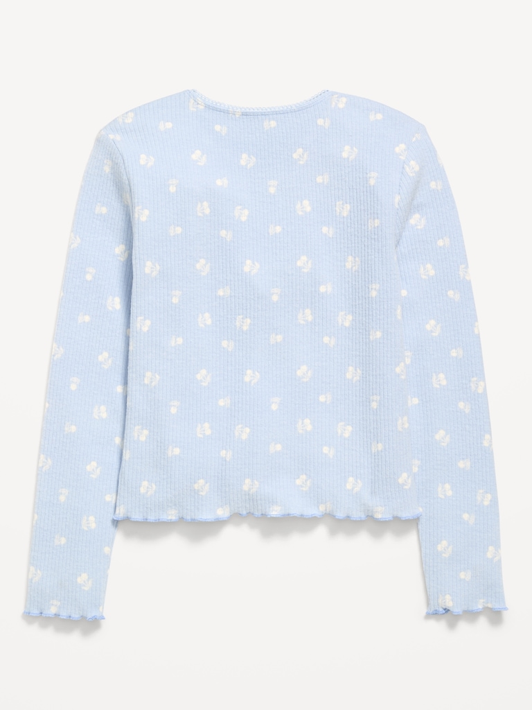 CozePlush Printed Long-Sleeve T-Shirt for Girls
