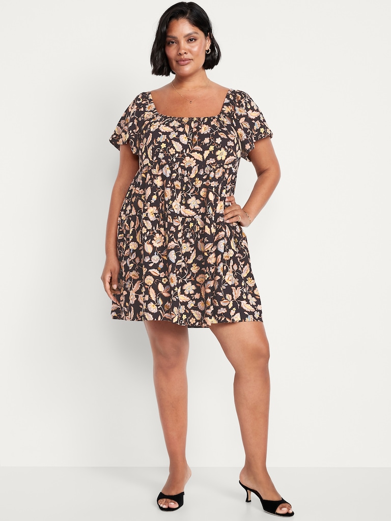 Mini Floral Swing Dress
