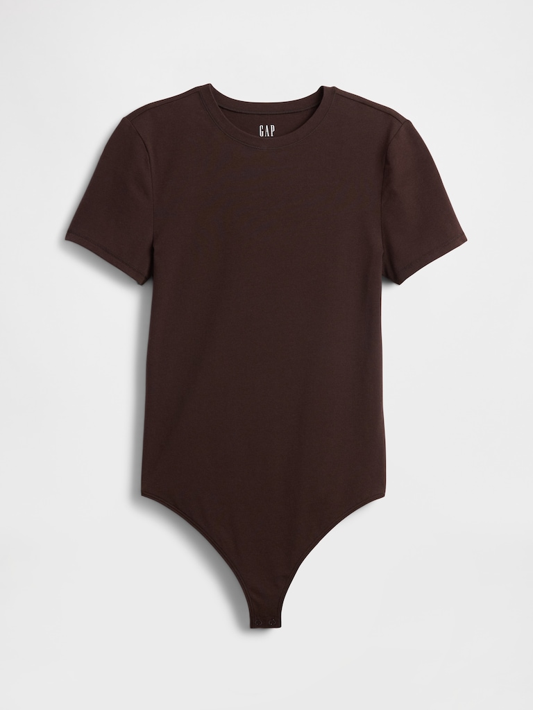 CloseKnit Jersey T-Shirt Thong Bodysuit