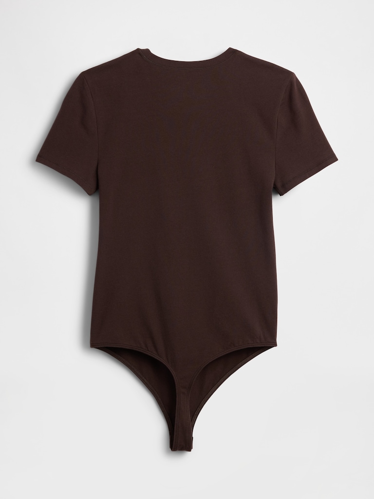 CloseKnit Jersey T-Shirt Thong Bodysuit