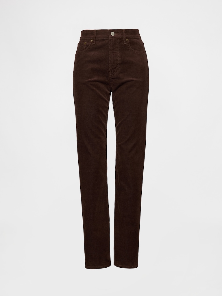 High Rise Corduroy '90s Slim Straight Jeans