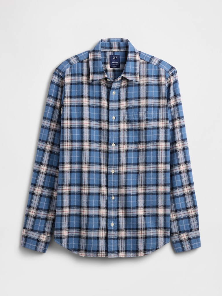 Organic Cotton Relaxed Flannel Shirt