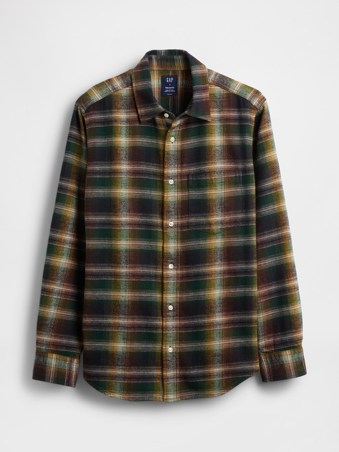 Organic Cotton Relaxed Flannel Shirt