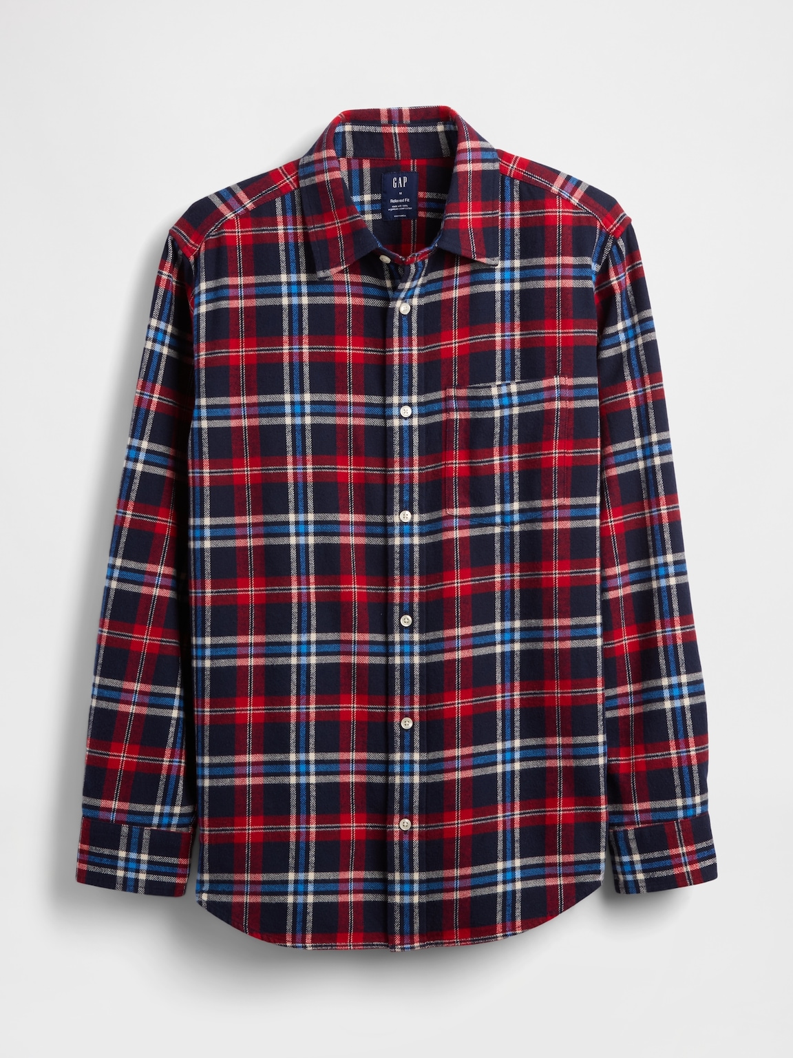 Organic Cotton Relaxed Flannel Shirt