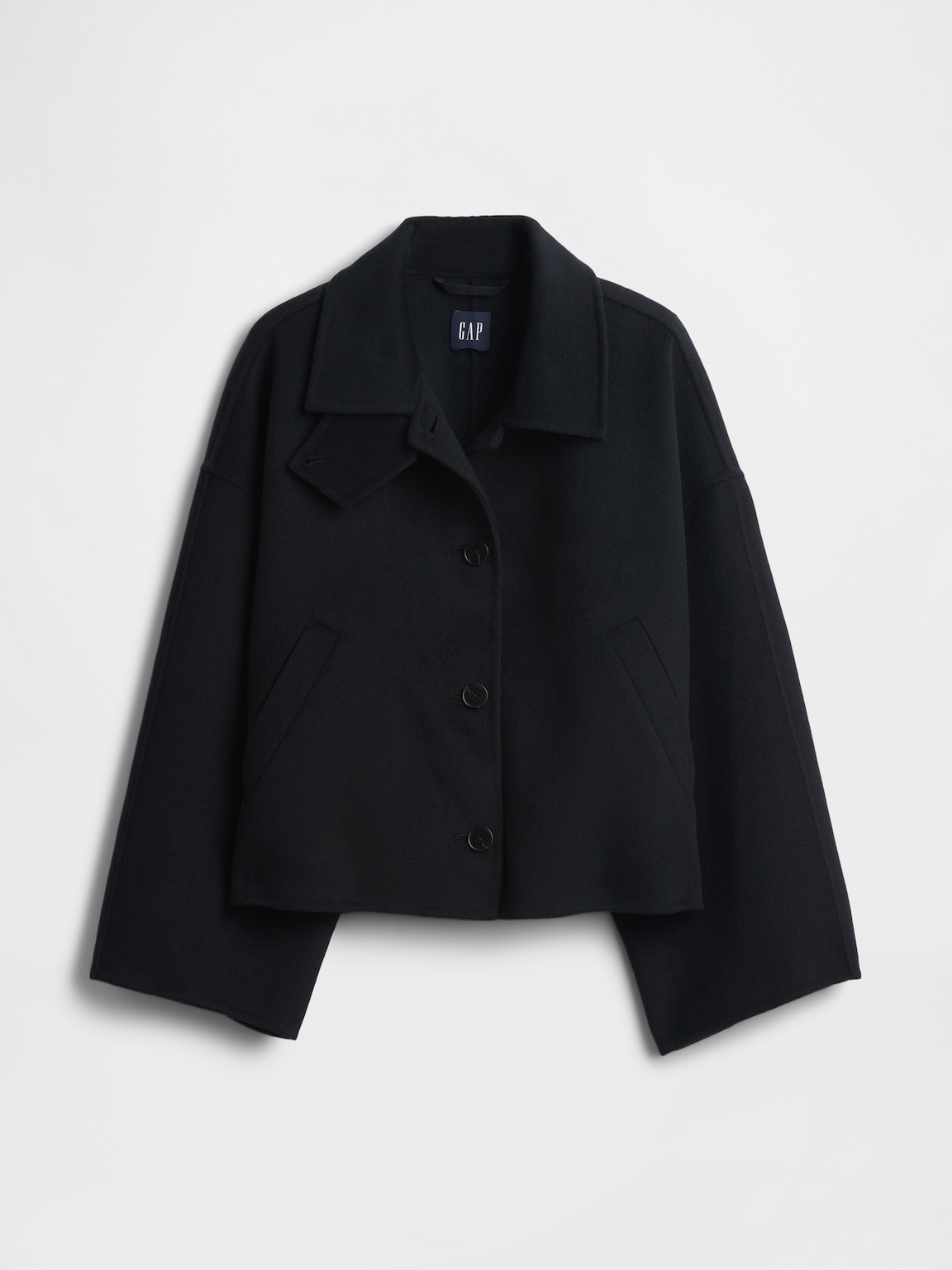 Wool-Blend Swing Jacket