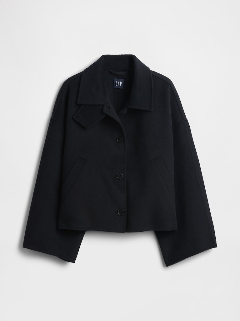 Wool-Blend Swing Jacket
