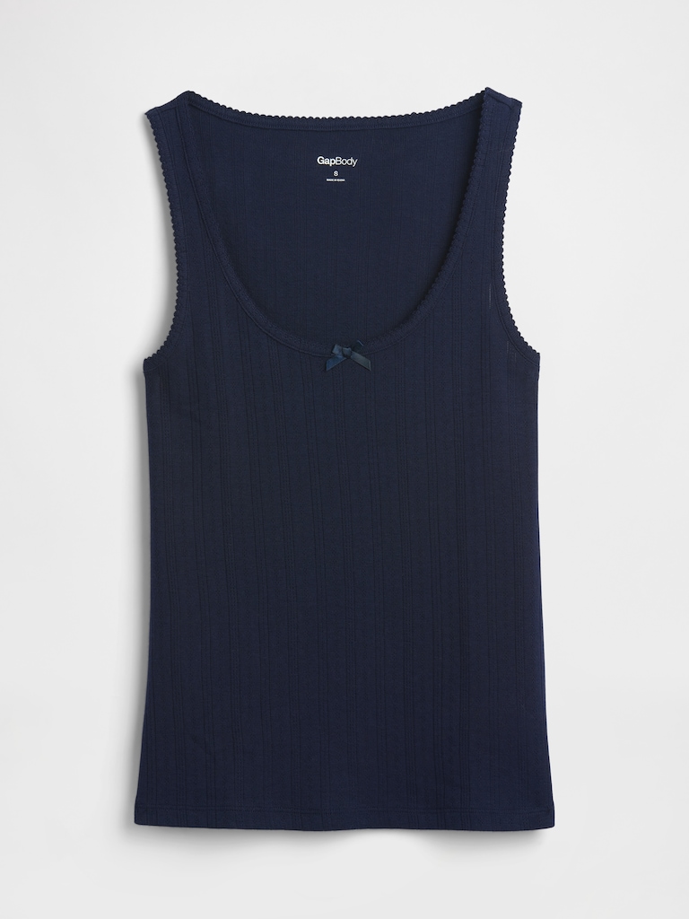 Pointelle Scoopneck PJ Tank Top