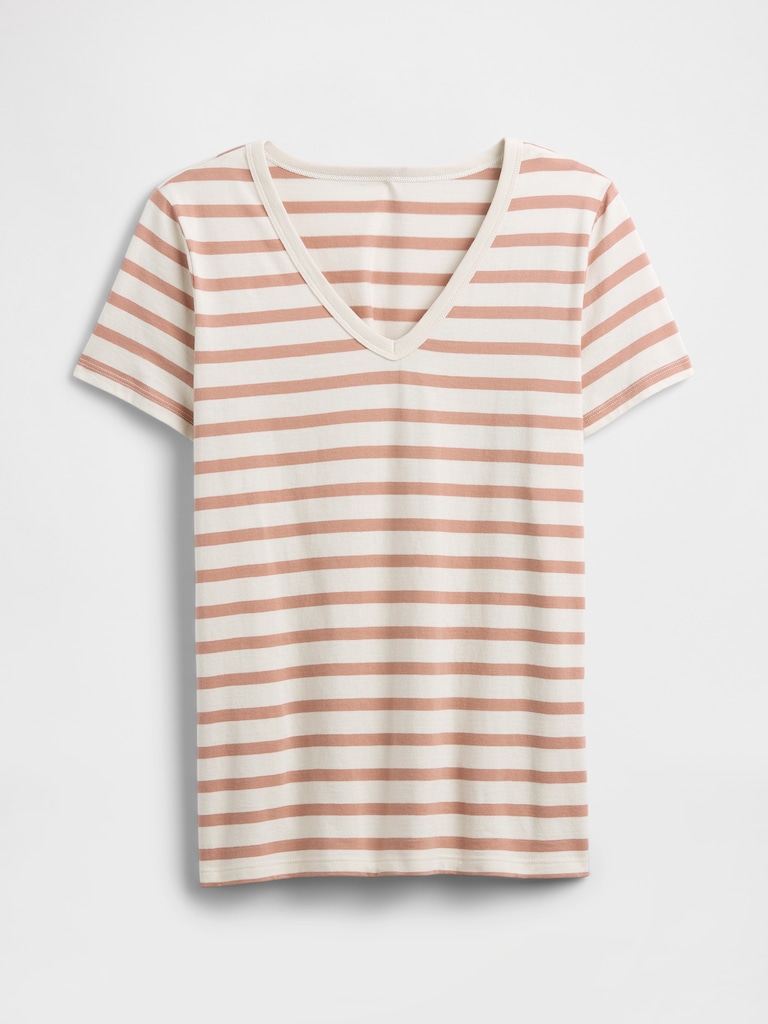 Favorite Stripe V-Neck T-Shirt