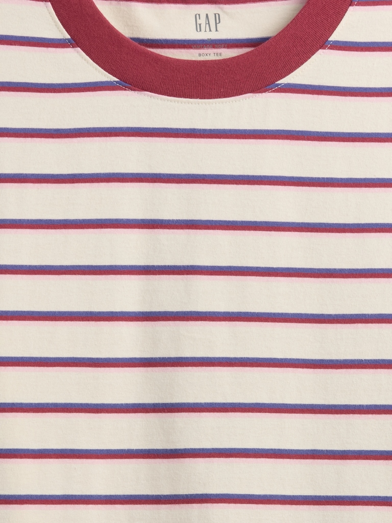 Vintage Soft Stripe Boxy T-Shirt