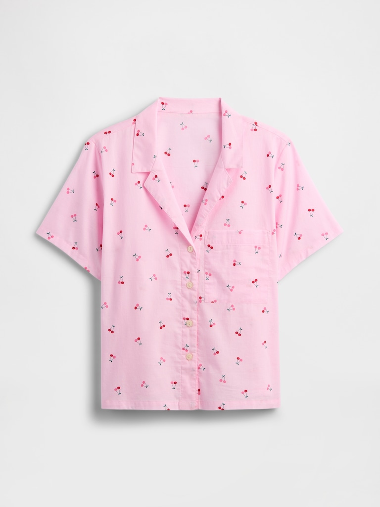 Print Poplin PJ Shirt