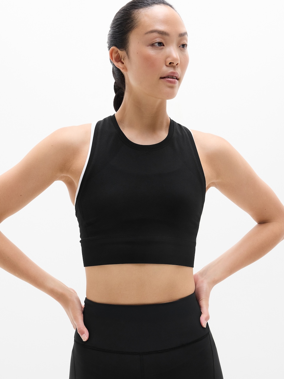 V-Neck Hardware One-Piece Swimsuit