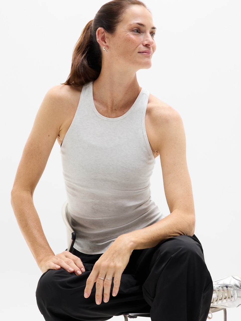 V-Neck Hardware One-Piece Swimsuit