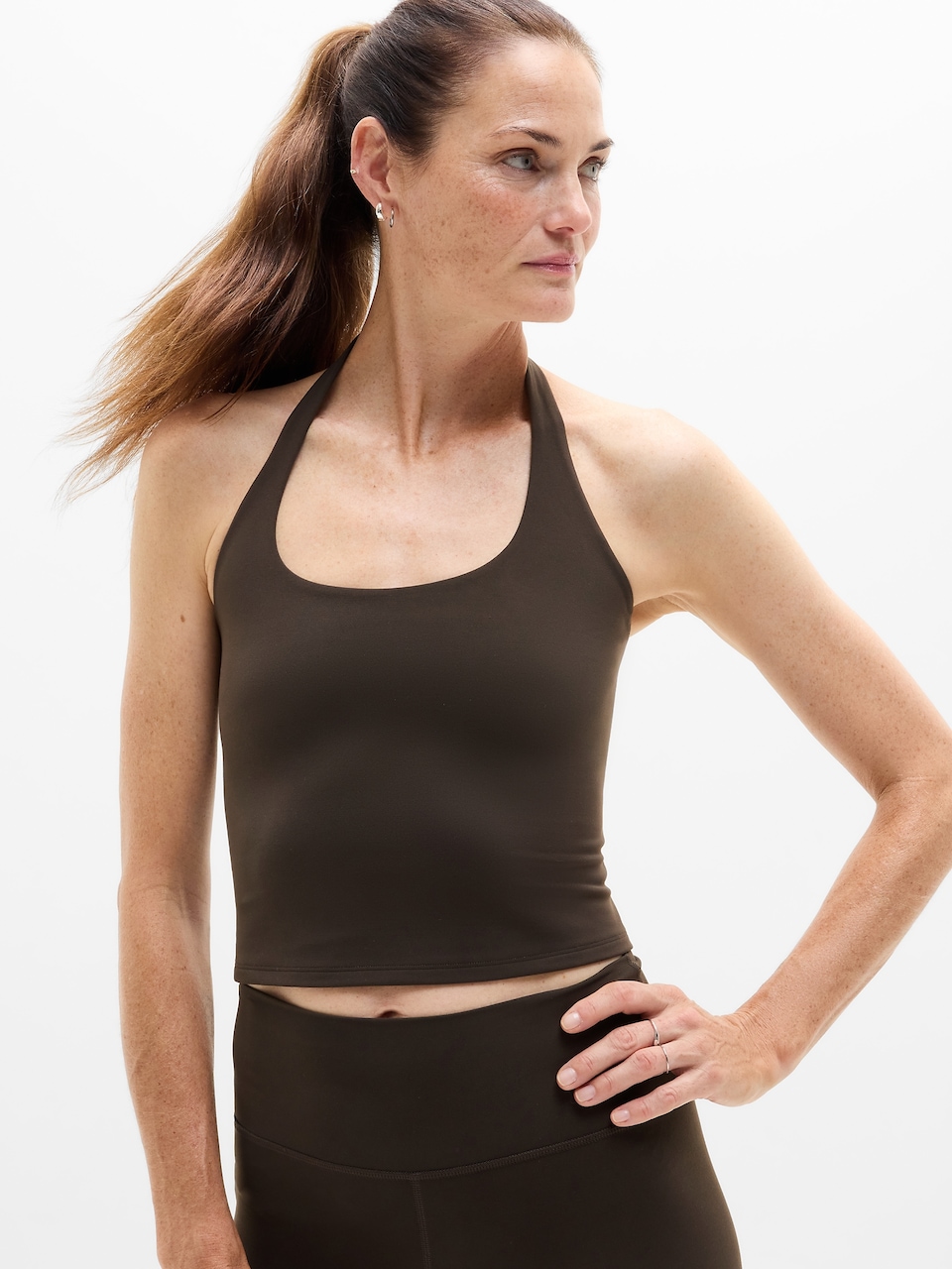 V-Neck Hardware One-Piece Swimsuit