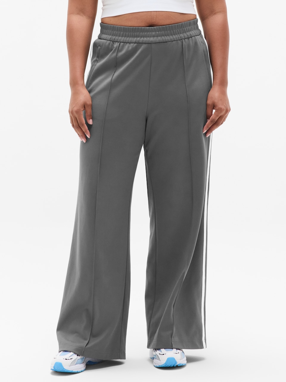 Tempo Mid Rise Wide Leg Track Pant