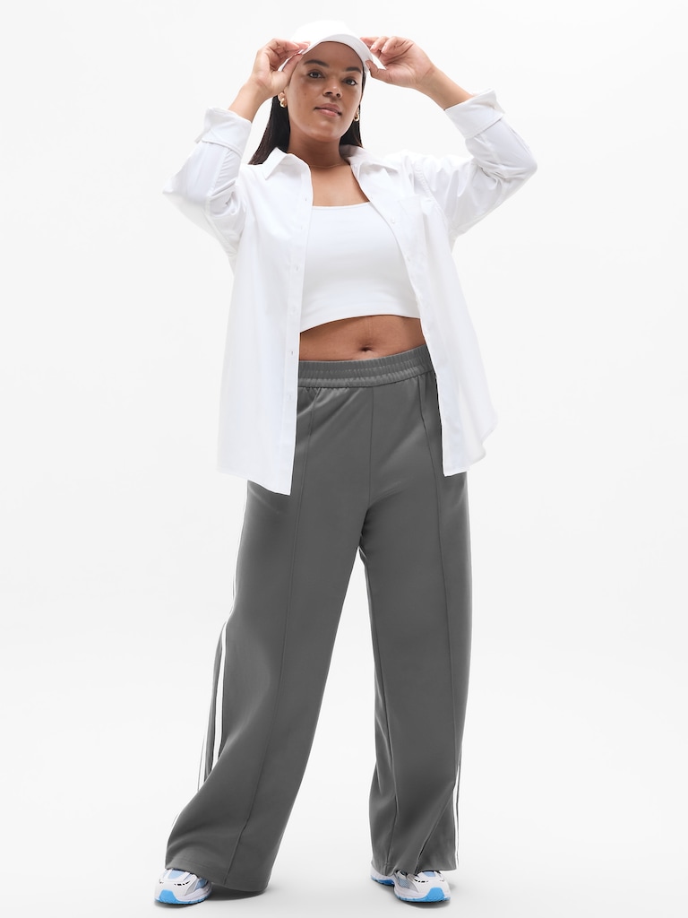 Tempo Mid Rise Wide Leg Track Pant