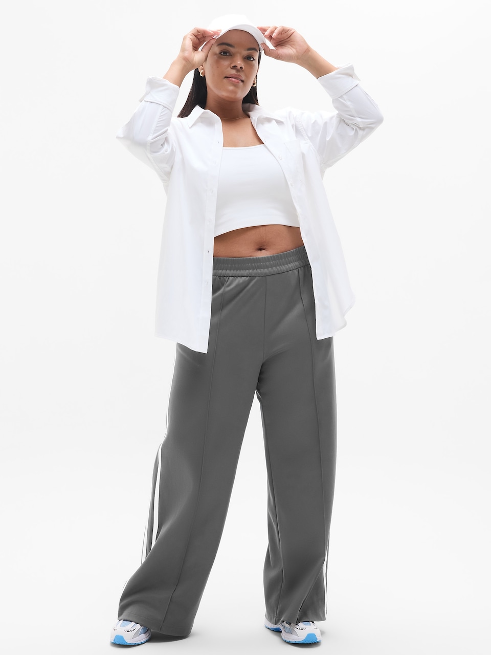 Tempo Mid Rise Wide Leg Track Pant