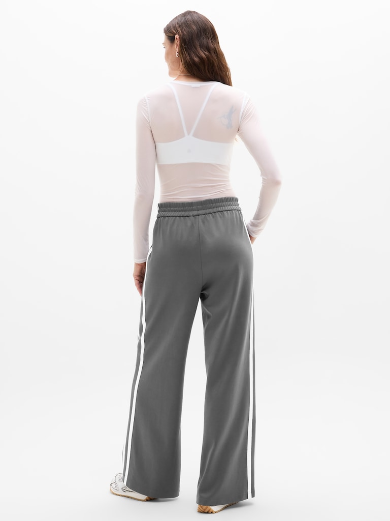 Tempo Mid Rise Wide Leg Track Pant