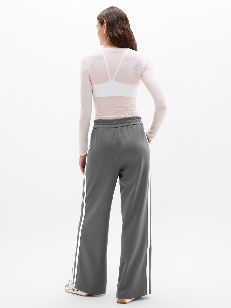 Tempo Mid Rise Wide Leg Track Pant