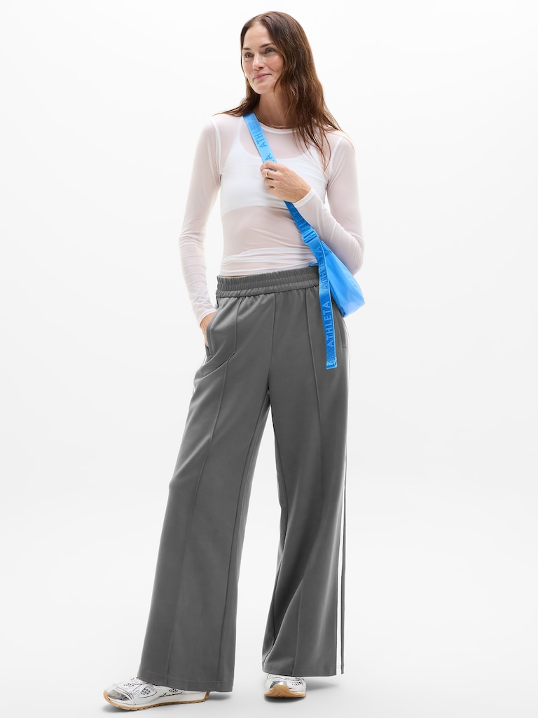 Tempo Mid Rise Wide Leg Track Pant