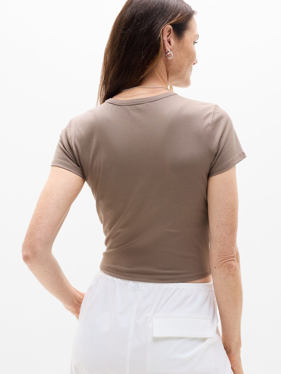 Signature Rib Crop Tee