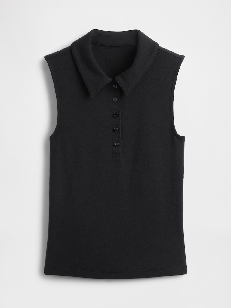 Modern Polo Crop Tank Top